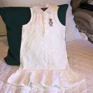 Girls Toddler Polo Ralph Lauren White Dress